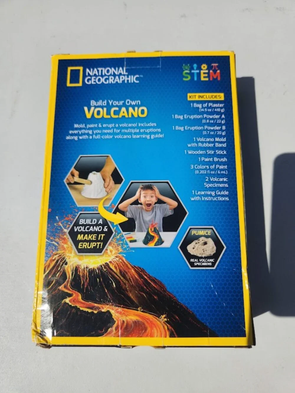 New National Geographic Build your own Volcano Science Kit STEM Toy School Suppl